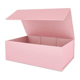 Foldable Cardboard Gift Box Easy Attach for Holiday Packaging Pink