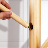 Wooden Coat Rack Freestanding with 8 Hooks for Bedroom Office Natural Wood