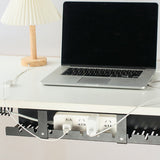 Under Desk Cable Management Tray Wires Tidy Organizer for Office and Home Black