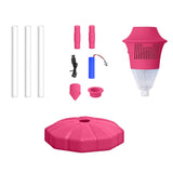 Rechargeable Adjustable Standing LED Bubble Machine for Outdoor Party Red
