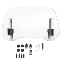 Universal Adjustable Motorcycle Windshield Extension – Clip-On Windscreen Deflector