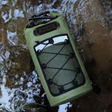 Roll-Top Backpack Dry Bag with Handle for Fishing Boating and Camping Green