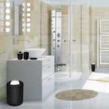 6PCS Bathroom Accessories Set Soap Dispenser Toothbrush Holder Black