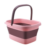 Collapsible Foot Bath Basin with Massage Acupoints Pink