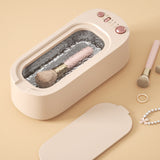 45KHz Ultrasonic Jewelry Cleaning Machine for Jewelry Eyeglasses Rings Pink