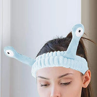 Face Wash Headband Snail Spa Makeup Hair Bands Cartoon Cute Elastic Headband Hair Accessories Blue