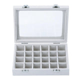 Velvet Jewelry Organizer Case for Rings Earrings Gray