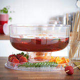 6 IN 1 Modern Design Multi Functional Cake Stand & Dome Plastic Cover Salad Bowl