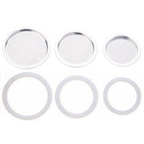 Replacement Silicone Gasket Aluminium Filter Set for Moka Pot