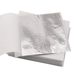 100Pcs Gilding Gold Silver Leaf Sheet Book Foil Paper Decorating Art Craft Silver