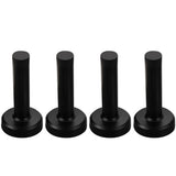 4 PCS No Drilling Door Stops Easy Installation with Strong Adhesive Tapes for Bottom Black