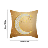4Pcs 45 x 45cm Throw Pillow Covers Moon and Stars Linen Zipper Cushion Case for Couch Sofa Decor