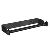 Under-Cabinet Stainless Steel Paper Towel Holder Wall-Mount Rack Organizer Black