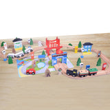 Wooden Train Set with Tracks – Expandable and Changeable for Girls and Boys 6 Years Old Style 2