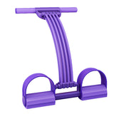 8-Tube Adjustable Resistance Bands with Pedal Detachable Exercise Bands Resistance Training Equipment for Home Office Yoga Workouts Purple