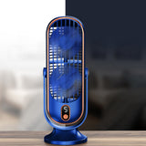 Wireless Cooling Table Fan Portable Tower Fan 5 Speed 720 Degree Oscillation Blue
