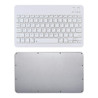 10-inch Ultra-Slim Bluetooth Keyboard Portable Mini Wireless Keyboard Rechargeable for iOS Android Windows Tablet Smartphone White