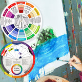 2Pcs Artists Color Wheel Mixing Colour Guide Colour Wheel Nail Painting