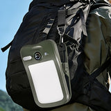 USB Cap Solar Light with 60 LEDs 3 Dimming Modes Easy Installation for Awning Camper Army Green