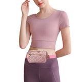 Travel Fanny Packs Crossbody Bags Waist Bags for Hiking Cycling Running Pink