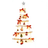 Glowing Wall-Mounted Christmas Tree with Lights Perfect for Small Spaces