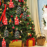 50Pcs Christmas Drawstring Candy Bags Christmas Treat Bags Xmas Party Goodie Wrapping Bags Green