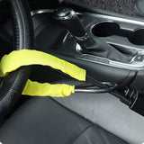 Car Steering Wheel Lock Adjustable Security Lock Device with 3 Keys Yellow