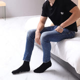 Funny Men Socks with Do Not Disturb I Am Gaming Text White