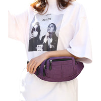 Unisex Sling Bag Chest Pack Fanny Pack Sports Waist Bag Wallet Purple