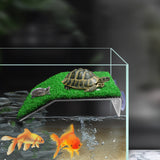 Turtle Basking Platform Simulation Grass Turtle Ramp for Fish Tank Aquarium