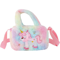 Cute Unicorn Sling Bag Set for Girls Rainbow Crossbody Bag Dress Up Accessories Style 2