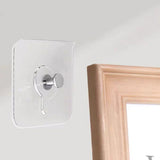10 Pack 6x6cm Invisible Picture Hooks Adhesive Wall Hooks No Drill Wall Hanging Hooks for Frames Clocks Towels