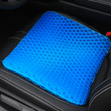 Blue Honeycomb Gel Seat Cushion 42x36x6cm with Removable Cover