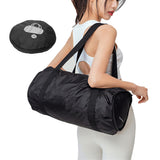 Foldable Sports Gym Bag Yoga Training Bag for Men Women Black