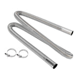 Stainless Steel Parking Heating Device Exhaust Pipe 60-200cm for Cars & Trucks 120 CM