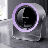 Digital Display Desk Fan Air Circulator Quiet Fan 100 Speeds Adjustable Table Fan for Camping Office Dorm Grey