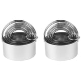 5 PCS Cutter Set Round Cookie Cutters with Handle 5 Pieces Stainless Steel Circle Baking Dough Tools for Cake