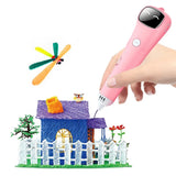 3D Printing Pen with PLA Filament Drawing 3D Doodler Pen for Kids and Adults DIY Art Gift Pink