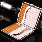 Cigarette Case Tobacco Pocket Pouch Holder Box Cigar Holds 20 Cigarettes Brown