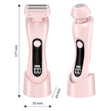 Cordless Electric Razors for Women Rechargeable Bikini Trimmer for Body Hair Pink