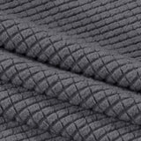 Elastic Footrest Cover Jacquard Textured Stripes with Strap Dark Gray