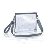 PVC Transparent Crossbody Purse Bag Grey