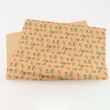 12 Sheets Christmas Wrapping Paper with Jute String Cute Xmas Wrap Kit