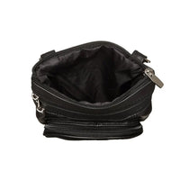 Women Genuine Leather Crossbody Bag Sling Purse Shoulder Bag Black
