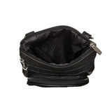 Women Genuine Leather Crossbody Bag Sling Purse Shoulder Bag Black