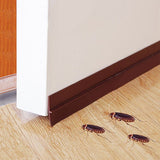 2Pcs 25mmx1m Door Draft Stopper Soundproof Under Door Seal Brown