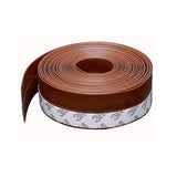 2Pcs 25mmx1m Door Draft Stopper Soundproof Under Door Seal Brown