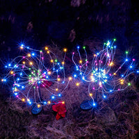 2Pcs Solar Powered Garden Light DIY Decorative LED Lights Home Yard Pathway Decor Multicolour