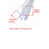 2 Pack 60cm Shower Door Seal Strip Transparent Glass Shower Screen Bottom Seal for 4–6mm