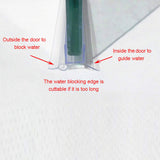 2 Pack 60cm Shower Door Seal Strip Transparent Glass Shower Screen Bottom Seal for 4–6mm